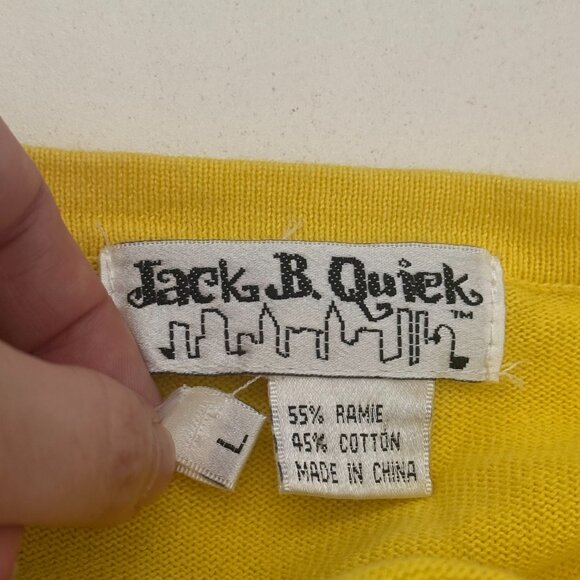 Vintage Jack B. Quick Flamingo Sweater | 90s Novelty Knit | Beaded | Size L - Picture 9 of 10